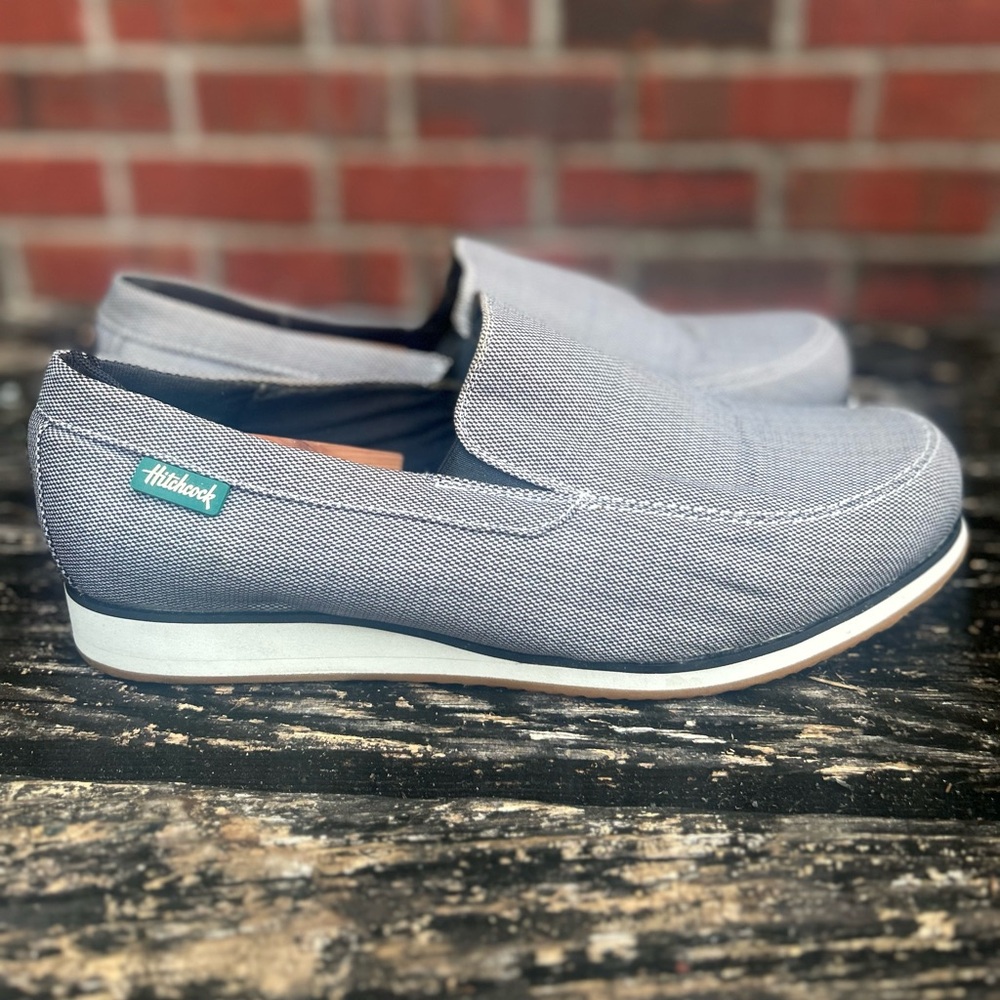 Hitchcock Wide Shoes for Men Canvas Yoshi Slip On Shoe Sz 11 8E (Xtra Wide) G7